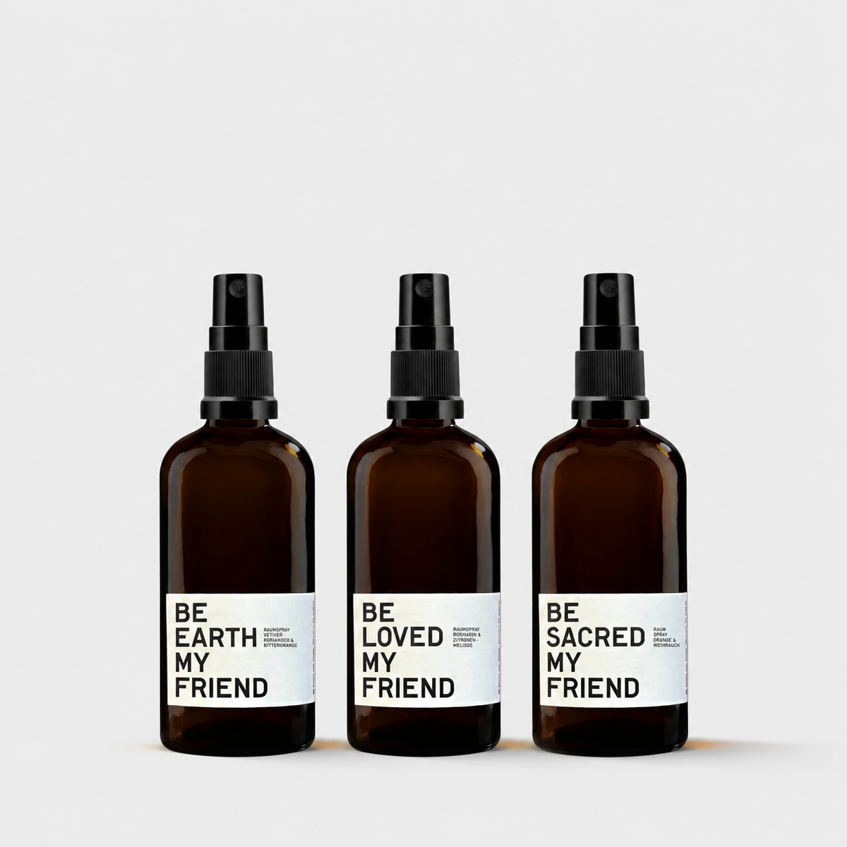 Mercury Retrograde Raumspray-Set – BE LOVED, BE SACRED & BE EARTH, je 100 ml