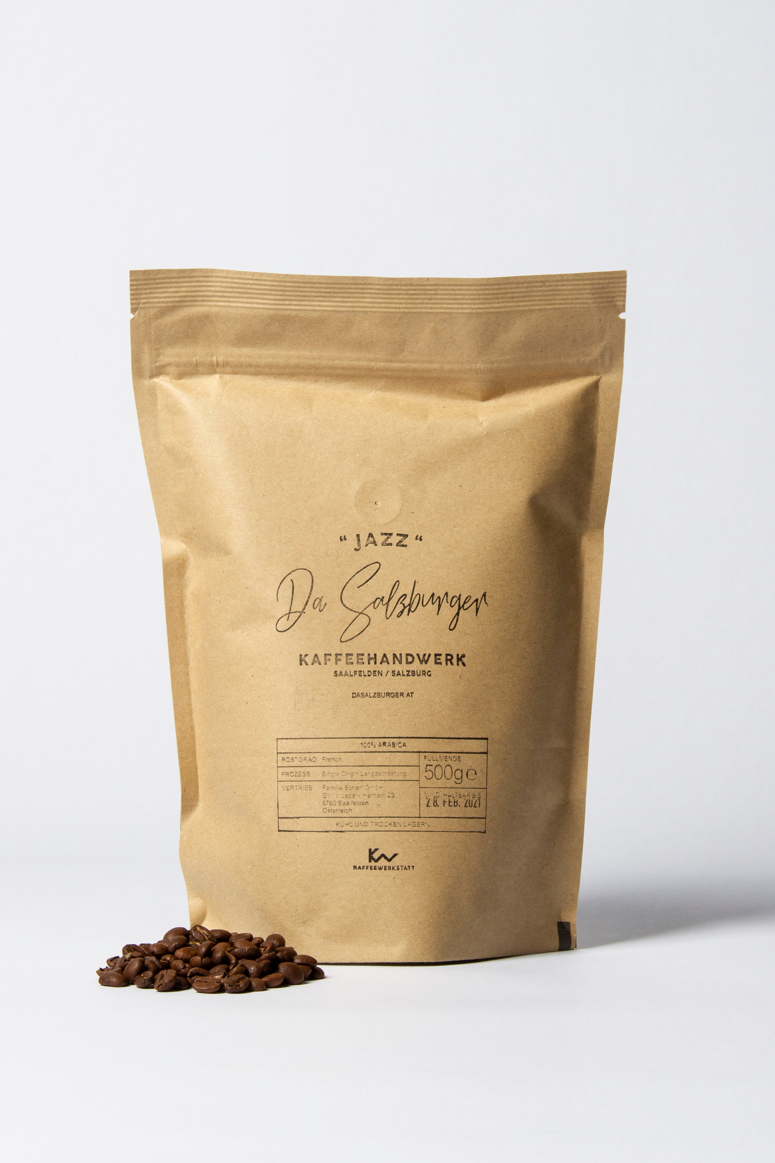 Da Salzburger Kaffee "JAZZ" / 100% Arabica Bohnen / 3er Blend / 500g