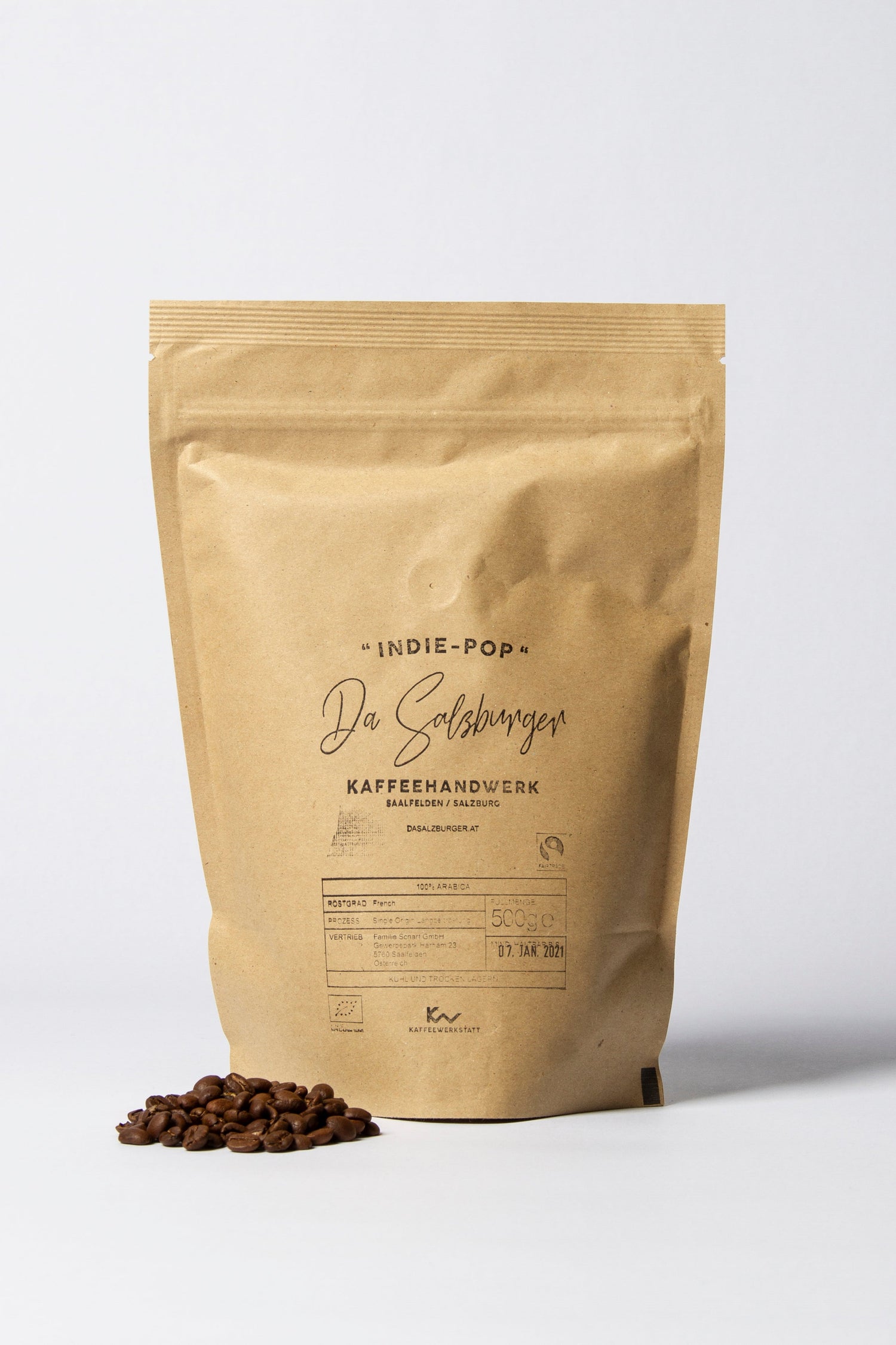 Da Salzburger® "INDIE POP" / BIO &amp; FAIRTRADE French Roast - 500g