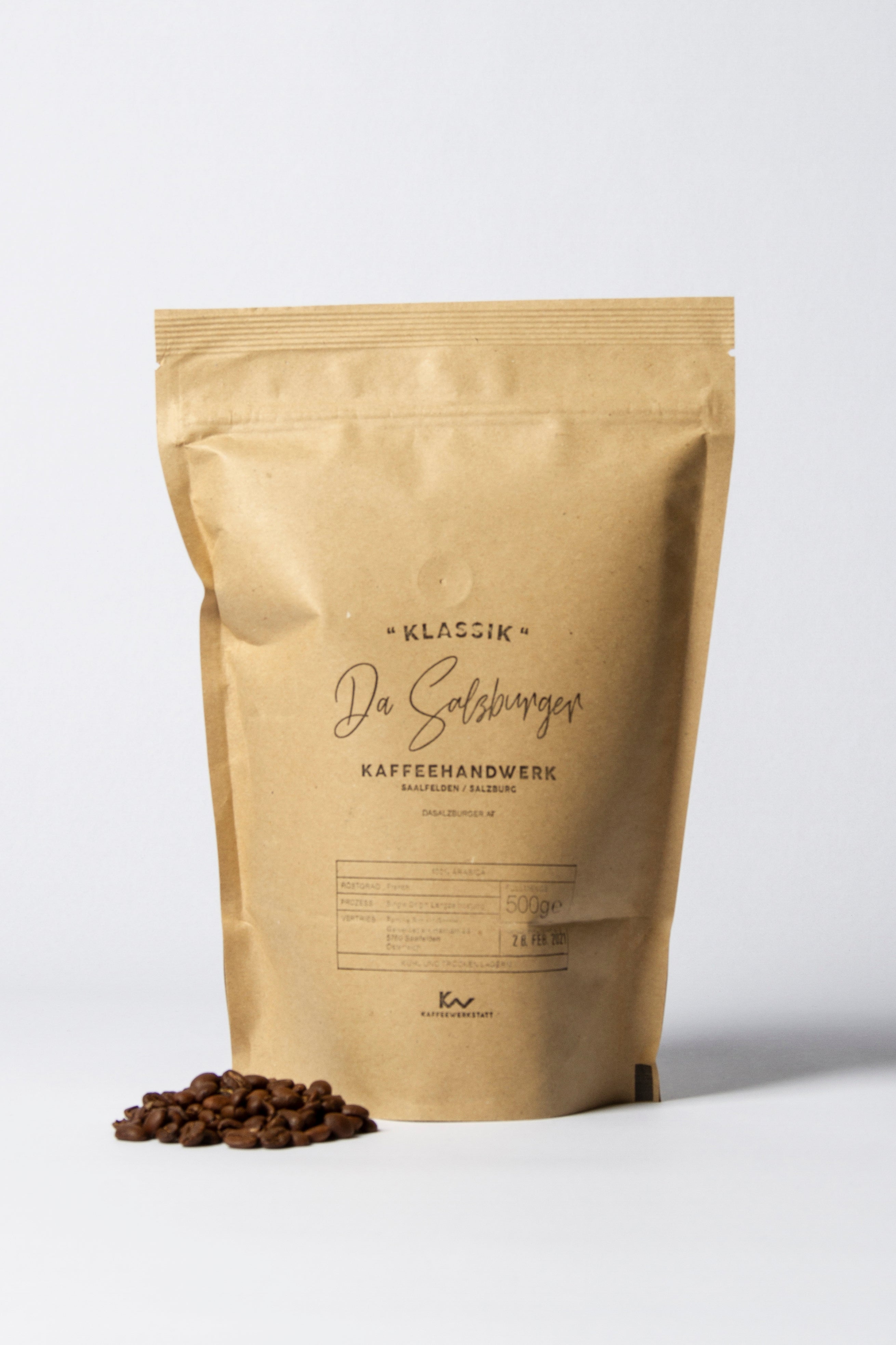 Da Salzburger Kaffee "KLASSIK" / 100% Arabica Bohnen / 1er Blend / 500g
