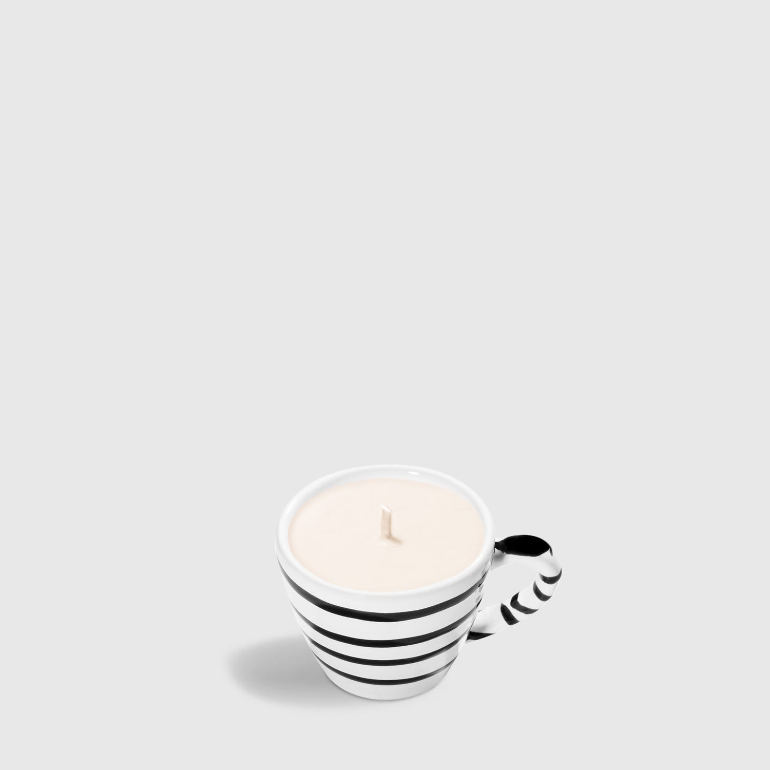 Gmundner Espresso Tasse schwarz geflammt Kerze (mit Henkel) 60ML