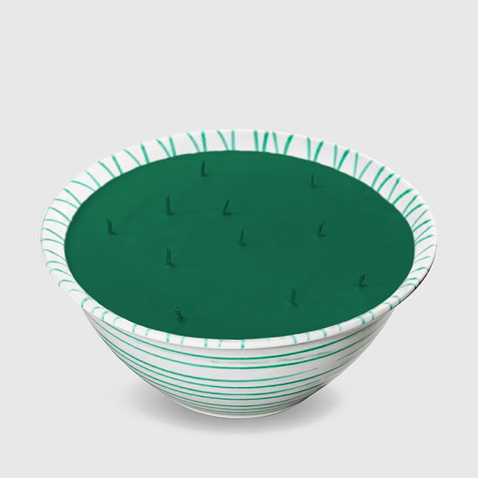 Gmundner Schüssel grün geflammt 26Ø 2000ML