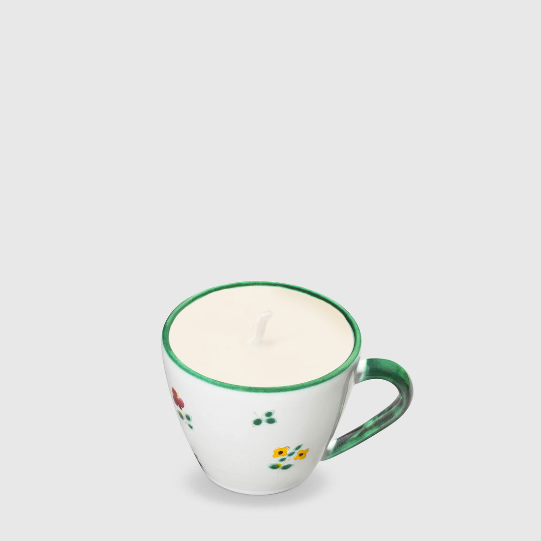 Gmundner Tasse Streublumen Kerze (mit Henkel) 160ML