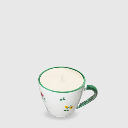Gmundner Tasse Streublumen Kerze (mit Henkel) 160ML