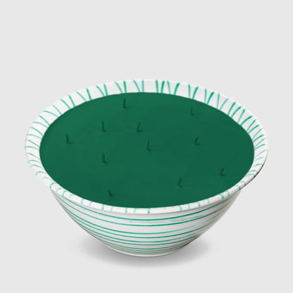 Gmundner Schüssel grün geflammt 26Ø 2000ML